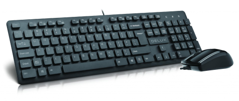 Kit TASTATURA si Mouse DELUX ,  Cod Produs: KA150U+M321BU [1]