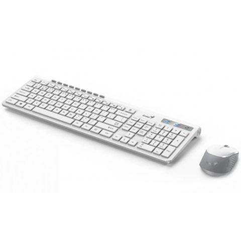 KIT wireless GENIUS , tastatura wireless 104 taste (multimedia) + mouse wireless 1200dpi , 3 butoane , BT5.3 + 2.4G , USB , alb , Cod Produs: 31340015400 [2]