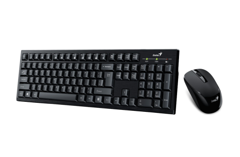 KIT wireless GENIUS, tastatura wireless 104 taste (slim) + mouse wireless 1000dpi, 3 butoane, black, Cod Produs: 31340014400 [1]
