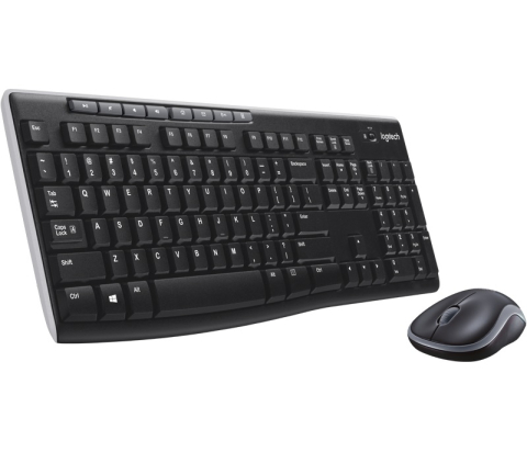 KIT wireless LOGITECH ,  tastatura wireless multimedia + mouse wireless 3 butoane ,  black ,  Cod Produs: 920-004508 [2]