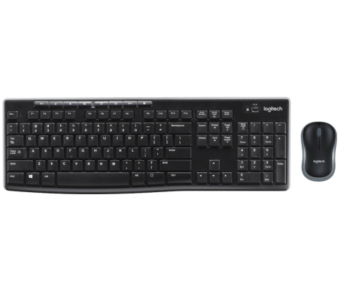 Tastaturi - KIT wireless LOGITECH ,  tastatura wireless multimedia + mouse wireless 3 butoane ,  black ,  Cod Produs: 920-004508