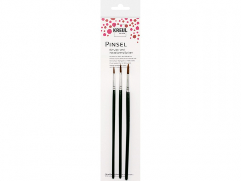 Arta - KREUL Brushes for Glass & Porcelain paint 3/set