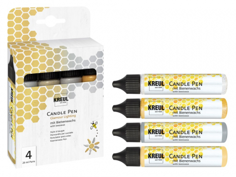 KREUL Candle Pen Set of 4 Glamour Lighting [1]