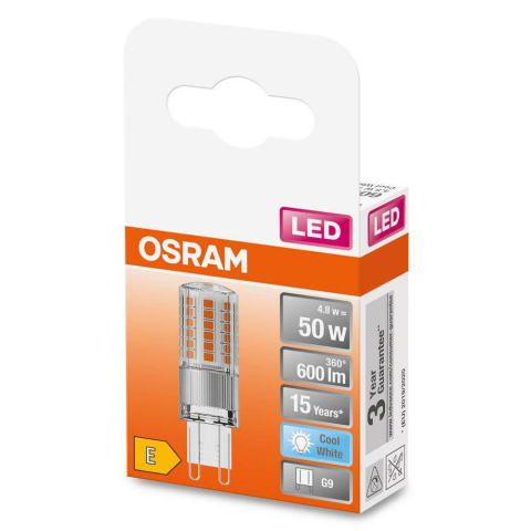 Becuri generale - LEDPIN50 CL 4 , 8W/840 230V G9 FS1 OSRAM Cod Produs: 4058075432482