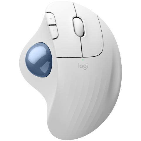 Electronice - LOGITECH ERGO M575S Wireless Trackball  - OFFWHITE+BLUE BALL - BT - EMEA28-935 Cod Produs: 910-007030