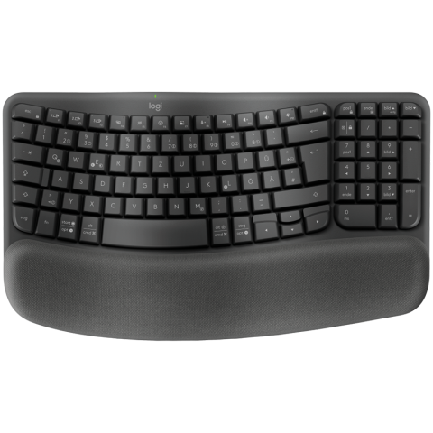 Electronice - LOGITECH Wave Bluetooth ergonomic keyboard - GRAPHITE - US INTL - B2B Cod Produs: 920-012334