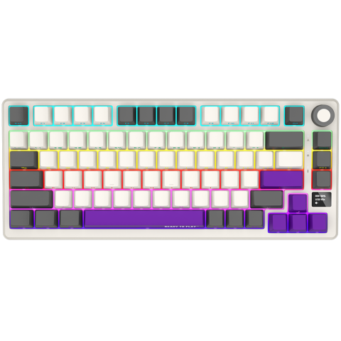 Electronice - LORGAR KBP7075W ,  Wireless 75% Mechanical Gaming Keyboard Pro ,  Beige ,  EN layout Cod Produs: LRG-KBP7075W-RT-US