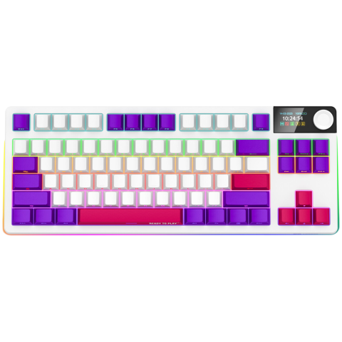 Electronice - LORGAR KBP70TKLW ,  Wireless TKL Mechanical Gaming Keyboard Pro ,  White ,  EN layout Cod Produs: LRG-KBP70TKLW-WH-US