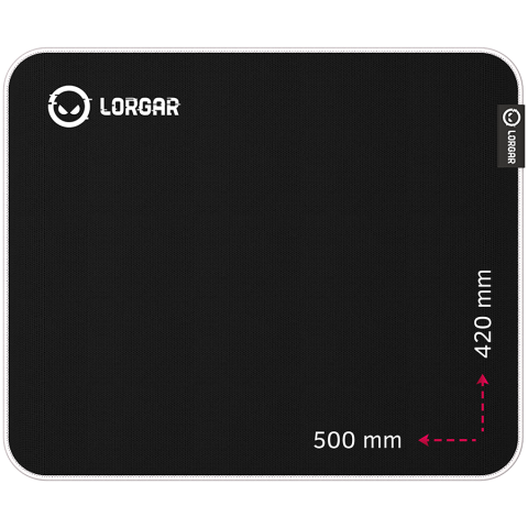 Mouse PAD - Lorgar Legacer 755 ,  Gaming mouse pad ,  Ultra-gliding surface ,  Purple anti-slip rubber base ,  size: 500mm x 420mm x 3mm ,  weight 0.45kg Cod Produs: LRG-CMP755