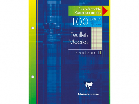 Hartie speciala - Mapa cu foi liniatura franceza, culoare vernil, A5+ (17 x 22 cm) 50 coli, 90 g, Clairefontaine