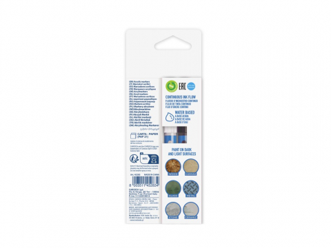Marker cu vopsea acrilica si varf pensula Carioca 2 buc/set [5]