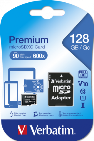 MEMORIE SD CARD VERBATIM 128GB CLASA 10 ADAPTOR INCLUS Cod Produs: 44085 [2]