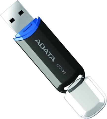 Electronice - MEMORIE USB 2.0 ADATA 32 GB, cu capac, carcasa plastic, negru, Cod Produs: AC906-32G-RBK