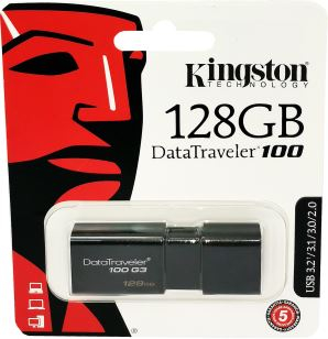 Electronice - Memorie USB 3.2 / 3.1 / 3.0 / 2.0 Kingston, 128GB, DataTraveler, Black Cod Produs: PD KGT USB 128GB-BK