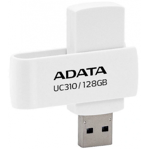 MEMORIE USB 3.2 ADATA 128 GB ,  protectie slide laterala ,  carcasa plastic ,  alb ,  Cod Produs: UC310-128G-RWH [1]