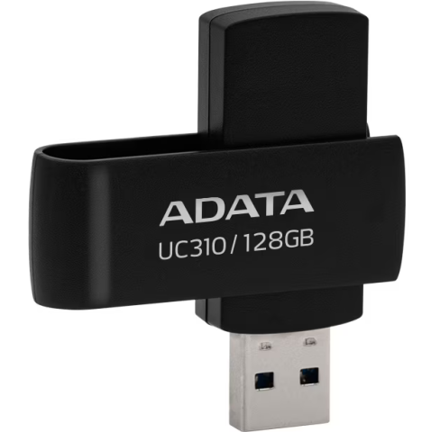 Memorii USB - MEMORIE USB 3.2 ADATA 128 GB ,  protectie slide laterala ,  carcasa plastic ,  negru ,  Cod Produs: UC310-128G-RBK