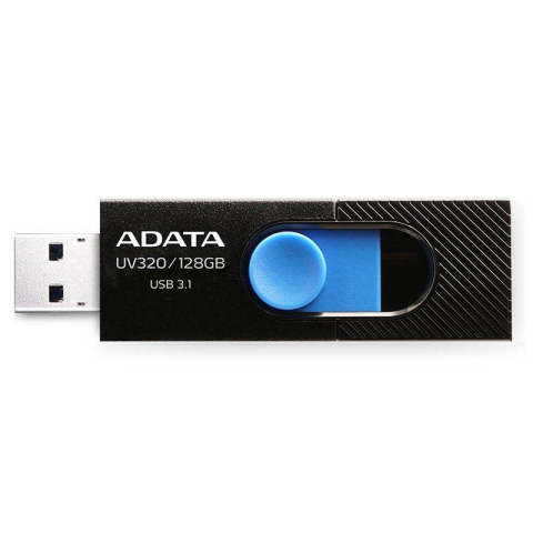 MEMORIE USB 3.2 ADATA 128GB, clasic, conector USB retractabil, Black &amp; Blue, Cod Produs: AUV320-128G-RBKBL [0]