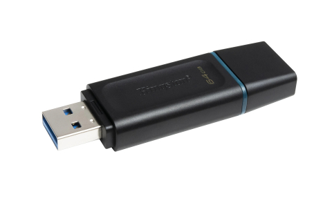 MEMORIE USB 3.2 KINGSTON 64 GB, cu capac, carcasa plastic, negru, Cod Produs: DTX/64GB [2]