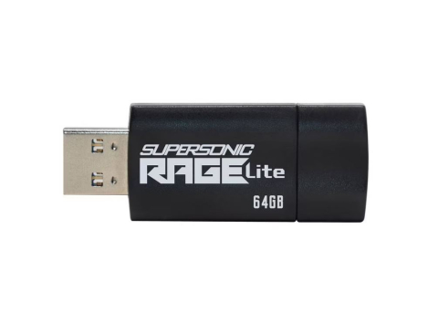 MEMORIE USB 3.2 PATRIOT Supersonic Rage Lite ,  64 GB ,  protectie slide ,  negru ,  Cod Produs: PEF64GRLB32U [2]