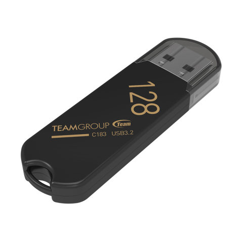 MEMORIE USB 3.2 TEAMGROUP C183, 128 GB, plastic, negru Cod Produs: TC1833128GB01 [1]