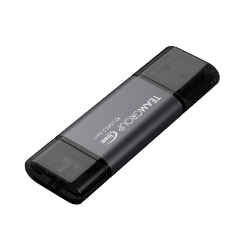 MEMORIE USB 3.2 / USB Type-C 3.1 TEAMGROUP X1 ,  64 GB ,  plastic ,  gri Cod Produs: TX1364GC01 [2]