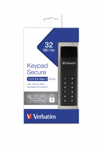 MEMORIE USB KEYPAD VERBATIM 32GB CU ENCRIPTIE AES 256-BIT USB 3.0 , USB A Cod Produs: 49427 [1]