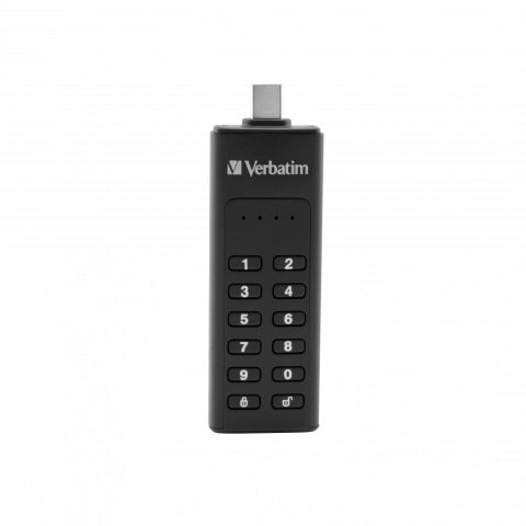 Memorii USB - MEMORIE USB KEYPAD VERBATIM 64GB CU ENCRIPTIE AES- 256-BIT USB 3.1 , USB C Cod Produs: 49431