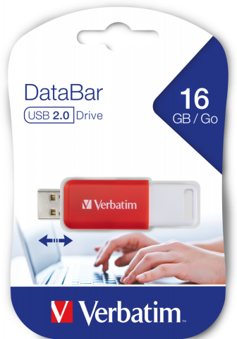 MEMORIE USB VERBATIM DATABAR 16GB USB 2.0 ROSU Cod Produs: 49453 [3]