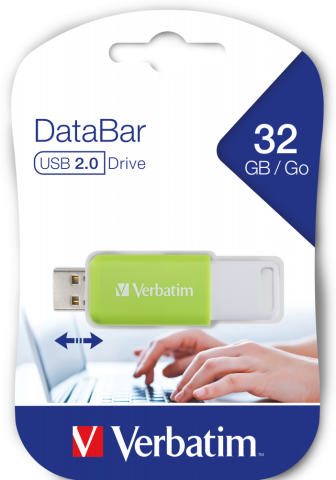 MEMORIE USB VERBATIM DATABAR 32GB USB 2.0 VERDE Cod Produs: 49454 [3]