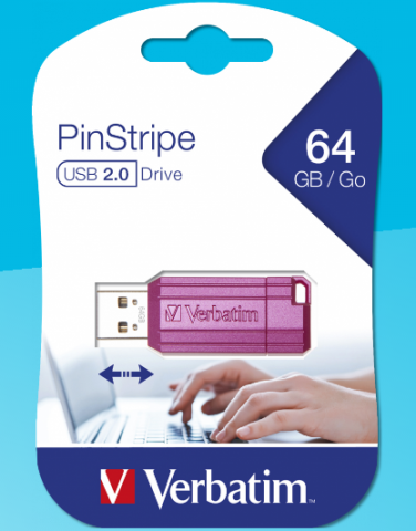 MEMORIE USB VERBATIM PINSTRIPE 64GB PINK Cod Produs: 49962 [3]