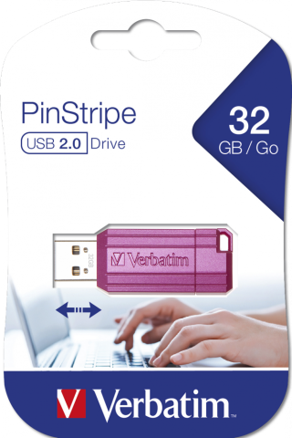 MEMORIE USB VERBATIM PINSTRIPE STORE ` N` GO 32GB USB 2.0 ROZ Cod Produs: 49056 [3]
