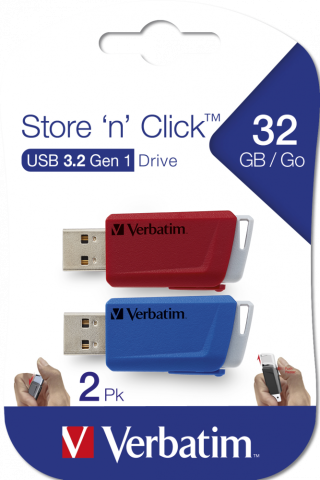 MEMORIE USB VERBATIM  StoreNClick 2X32GB USB 3.0 ROSU/NEGRU Cod Produs: 49308 [1]