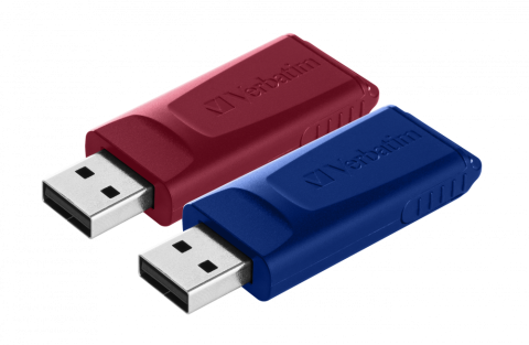 Electronice - MEMORIE USB VERBATIM StoreNGo SLIDER 2 X 32GB USB 2.0 ROSU, ALBASTRU Cod Produs: 49327