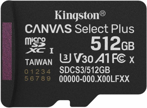 Electronice - MEMORY MICRO SDXC 512GB UHS-I/SDCS3/512GBSP KINGSTON Cod Produs: SDCS3/512GBSP