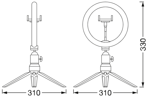 MOBILE CAMERA LIGHT RING DESKTOPUSBLEDV Cod Produs: 4058075666870 [2]