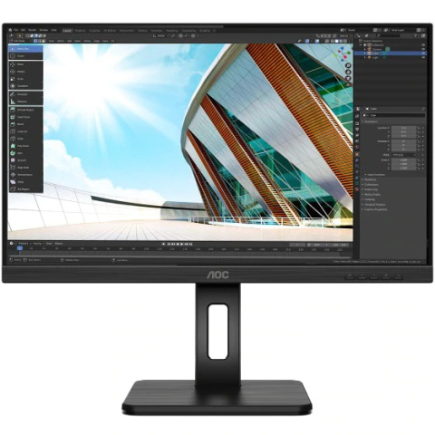 MONITOR AOC 23.8 inch , Multimedia , IPS , WQHD (2560 x 1440) , Wide , 250 cd/mp , 4 ms , HDMI , VGA , DisplayPort , Cod Produs: 24P2Q [0]