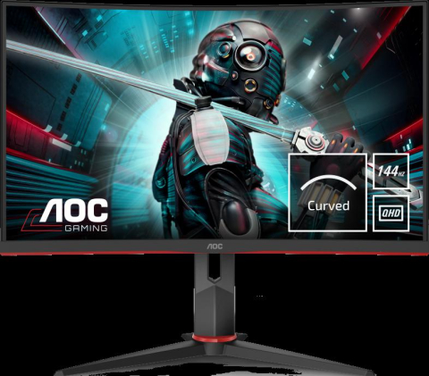 MONITOR AOC - gaming 27 inch , Gaming , VA , WQHD (2560 x 1440) , wide , 250 cd/mp , 1 ms , HDMI x 2 | Display Port , Cod Produs: CQ27G2U/BK [1]