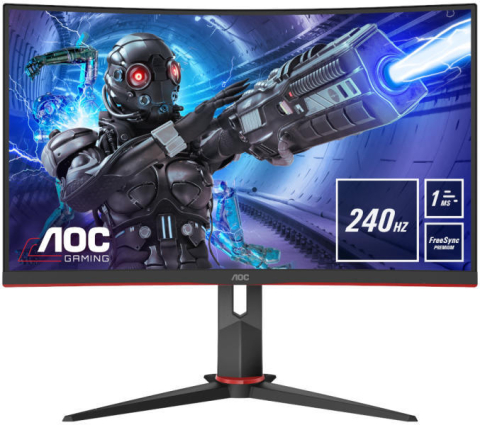 Electronice - MONITOR  AOC - gaming 31.5 inch, Gaming, VA, Full HD (1920 x 1080), Wide | curbat, 300 cd/mp, 1 ms, HDMI | DisplayPort, Cod Produs: C32G2ZE/BK