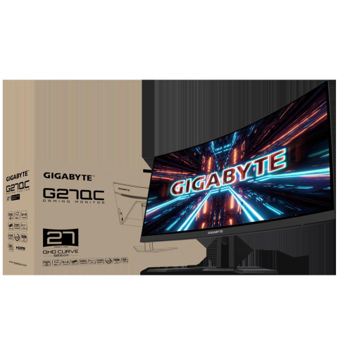 MONITOR Gigabyte 27 inch ,  Gaming ,  VA ,  WQHD (2560 x 1440) ,  Wide | curbat ,  250 cd/mp ,  1 ms ,  HDMI | DisplayPort ,  Cod Produs: G27QC [6]