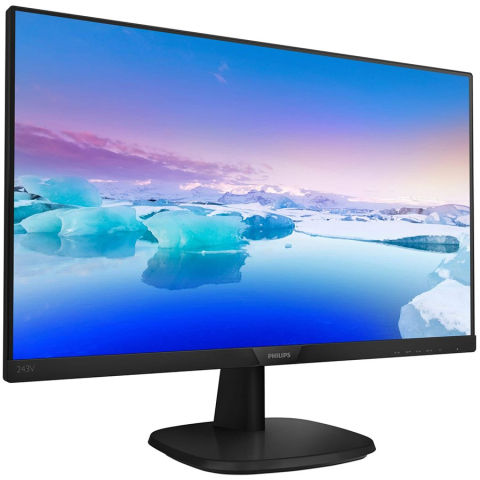 Electronice - MONITOR  Philips 23.8 inch, home | office, IPS, Full HD (1920 x 1080), Wide, 250 cd/mp, 4 ms, DisplayPort | VGA | HDMI, Cod Produs: 243V7QJABF/00