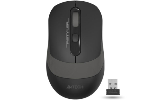 Mouse - MOUSE A4tech, gaming, wireless, 2.4GHz, optic, 2000 dpi, butoane/scroll 4/1, buton selectare viteza, negru / gri, Cod Produs: FG10 Grey