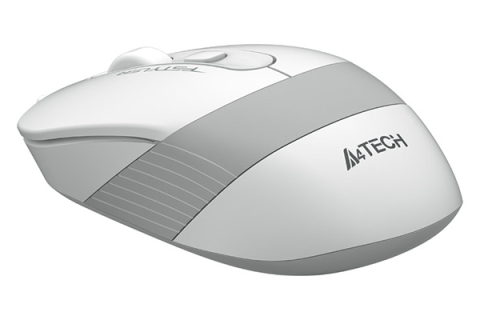 MOUSE A4tech, PC sau NB, cu fir, USB, optic, 1200 dpi, butoane/scroll 4/1, buton selectare viteza, alb / gri, Cod Produs: FM10 White [1]