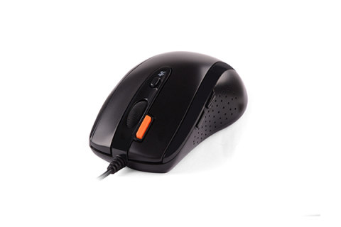 MOUSE A4tech, PC sau NB, cu fir, USB, optic, 1600 dpi, butoane/scroll 7/1, buton selectare viteza, negru, Cod Produs: N-70FX-BK [4]
