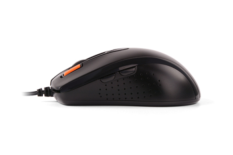 MOUSE A4tech, PC sau NB, cu fir, USB, optic, 1600 dpi, butoane/scroll 7/1, buton selectare viteza, negru, Cod Produs: N-70FX-BK [1]