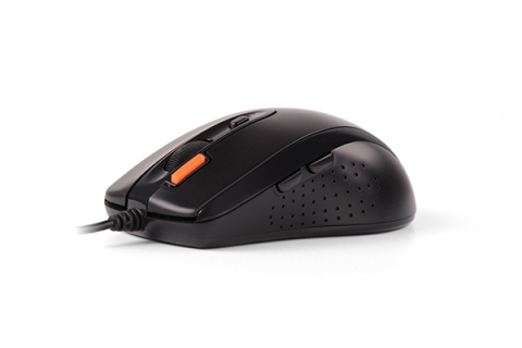 MOUSE A4tech, PC sau NB, cu fir, USB, optic, 1600 dpi, butoane/scroll 7/1, buton selectare viteza, negru, Cod Produs: N-70FX-BK [3]