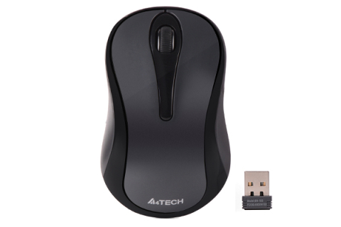MOUSE A4tech ,  PC sau NB ,  wireless ,  2.4GHz ,  optic ,  1000 dpi ,  butoane/scroll 3/1 ,   ,  gri ,  Cod Produs: G3-280N-GG [0]