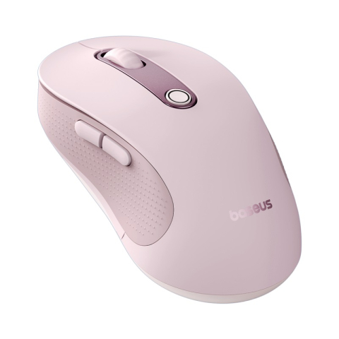 MOUSE Baseus F02 PC sau NB wireless ,  2.4GHz si Bluetooth ,  optic ,  800/ 1200/1600 dpi , butoane/scroll 3/1 ,  roz Cod Produs: B01055505411-01 [0]