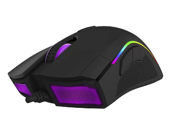 MOUSE DELUX ,  gaming ,  cu fir ,  USB ,  optic ,  4000 dpi ,  butoane/scroll 7/1 ,  RGB light ,  cablu braided ,  negru ,  Cod Produs: M625BU-BK [2]