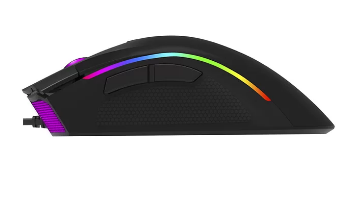 MOUSE DELUX ,  gaming ,  cu fir ,  USB ,  optic ,  4000 dpi ,  butoane/scroll 7/1 ,  RGB light ,  cablu braided ,  negru ,  Cod Produs: M625BU-BK [1]