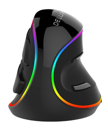 MOUSE DELUX ,  PC sau NB ,  cu fir ,  USB ,  optic ,  4000 dpi ,  butoane/scroll 6/1 ,  ergonomic ,  RGB light ,  negru ,  Cod Produs: M618PLUS-RGB-BK [0]